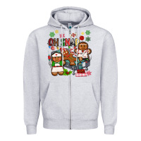 Heather Grey oh snap christmas Zipper Hoodie - MaliasSmallBusiness