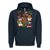 Navy oh snap christmas Zipper Hoodie - MaliasSmallBusiness