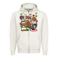 Oatmeal Heather oh snap christmas Zipper Hoodie - MaliasSmallBusiness