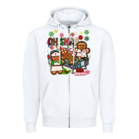 White oh snap christmas Zipper Hoodie - MaliasSmallBusiness