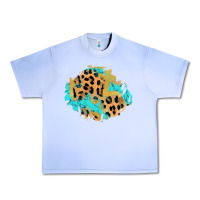 Grape Ice glitter leopard turquoise patch Urban Heavy Tee - AdoDesignShop