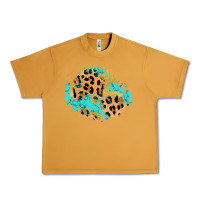 Peanut Butter glitter leopard turquoise patch Urban Heavy Tee - AdoDesignShop