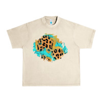 Sandshell glitter leopard turquoise patch Urban Heavy Tee - AdoDesignShop