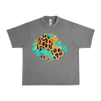 Tornado glitter leopard turquoise patch Urban Heavy Tee - AdoDesignShop