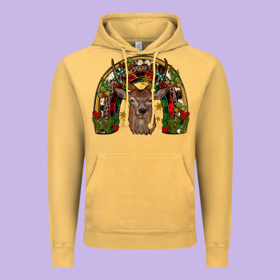 Deer Rainbow Vintage Hoodie Designed By Jahusdesignshop