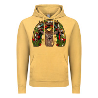 Vintage Mustard deer rainbow Vintage Hoodie - JahusDesignShop