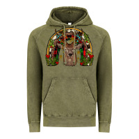 Vintage Olive deer rainbow Vintage Hoodie - JahusDesignShop