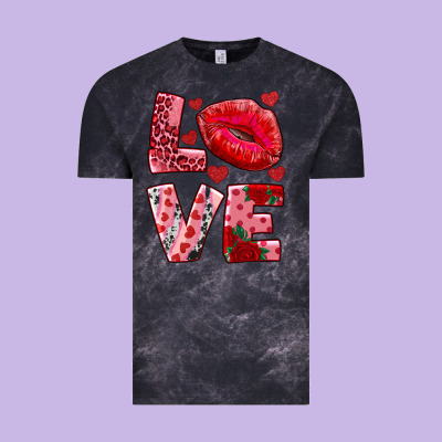 Love Kiss Vintage Tee Designed By Adodesignshop