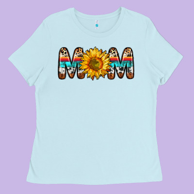 Mom Sunflower Ladies Tee Designed By Zillion Design Studio