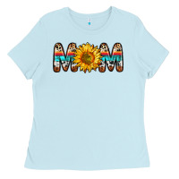 Baby Blue mom sunflower Ladies Tee - Zillion Design Studio