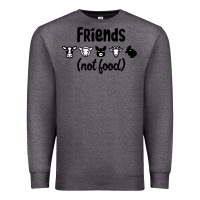 Charcoal Heather Friends not Food Premium Sweatshirt - Bettercallsaul