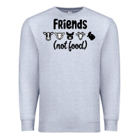 Heather Grey Friends not Food Premium Sweatshirt - Bettercallsaul