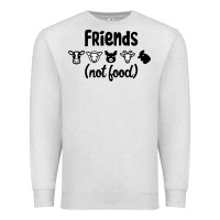 Oatmeal Heather Friends not Food Premium Sweatshirt - Bettercallsaul