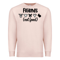 Pale Pink Friends not Food Premium Sweatshirt - Bettercallsaul