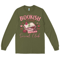 Army Green bookish lover social club Long Sleeve Tee - MaliasSmallBusiness