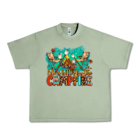 Oil Green life is better by the campfire Urban Heavy Tee - AdoDesignShop