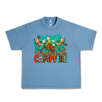Pebble Blue life is better by the campfire Urban Heavy Tee - AdoDesignShop
