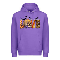 Purple Halloween Love Premium Hoodie - texasbilliewilder