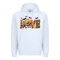 White Halloween Love Premium Hoodie - texasbilliewilder