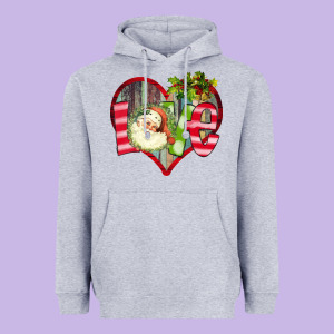 Love Christmas Santa Heavyweight Hoodie Designed By Bettercallsaul