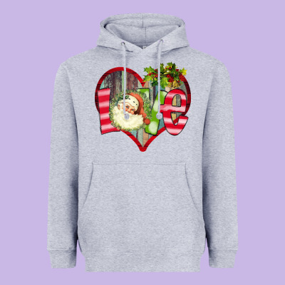 Love Christmas Santa Heavyweight Hoodie Designed By Bettercallsaul