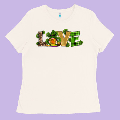 St Patricks Day Gnomes Shamrock Horseshoes Love Ladies Tee Designed By Ranaportraitstore