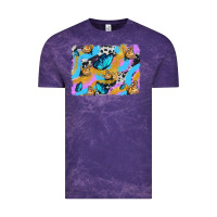 Cloud Purple easter butterfly with glitter and cowhide  background Vintage Tee - Artiststas