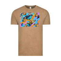 Vintage Coffee easter butterfly with glitter and cowhide  background Vintage Tee - Artiststas