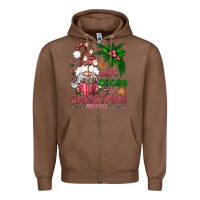 Chestnut Pink Christmas hot cocoa and christmas movies Zipper Hoodie - NancyCooperArtShop