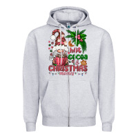 Heather Grey Pink Christmas hot cocoa and christmas movies Zipper Hoodie - NancyCooperArtShop