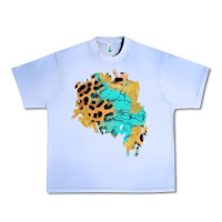 Grape Ice glitter leopard turquoise patch Urban Heavy Tee - AdoDesignShop