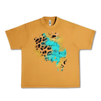 Peanut Butter glitter leopard turquoise patch Urban Heavy Tee - AdoDesignShop