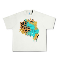 Pistachio glitter leopard turquoise patch Urban Heavy Tee - AdoDesignShop