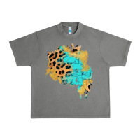 Tornado glitter leopard turquoise patch Urban Heavy Tee - AdoDesignShop