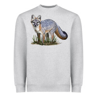 Heather Grey Gray Fox Heavyweight Sweatshirt - LillyAllenDesigns