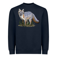 Navy Gray Fox Heavyweight Sweatshirt - LillyAllenDesigns
