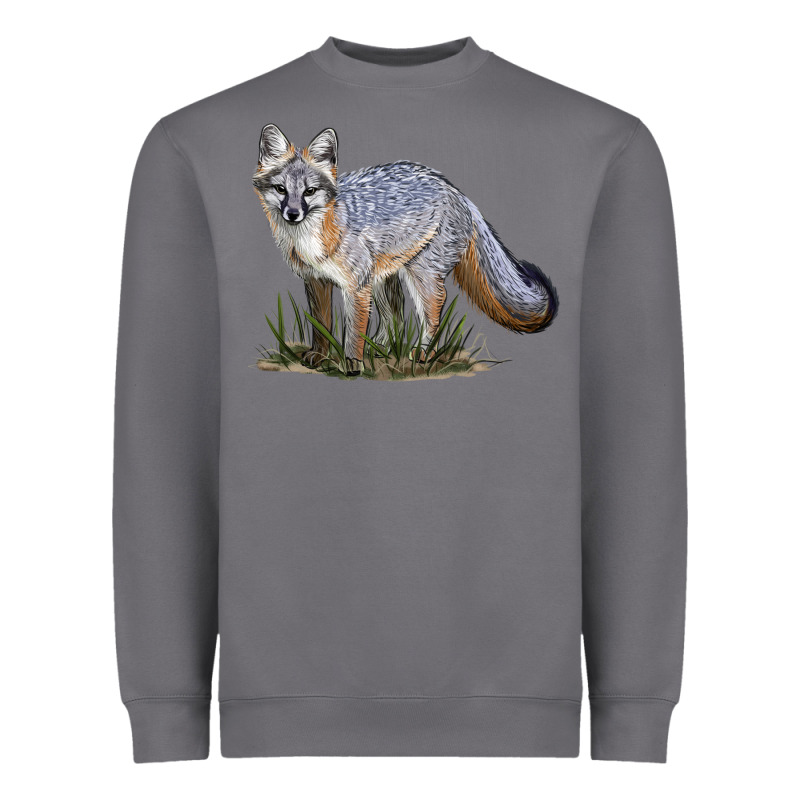 Gray Fox Heavyweight Sweatshirt by LillyAllenDesigns | Teevron