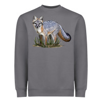 Storm Gray Fox Heavyweight Sweatshirt - LillyAllenDesigns