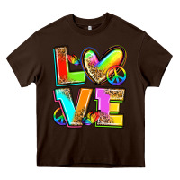 Chocolate Brown love pride Heavy Core Tee - Zillion Design Studio