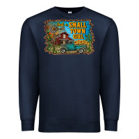 Navy just a small town girl Premium Sweatshirt - RanaPortraitStore