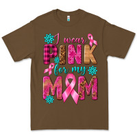Cacao I Wear Pink For My Mom with Butterfly Premium Tee - texasbilliewilder