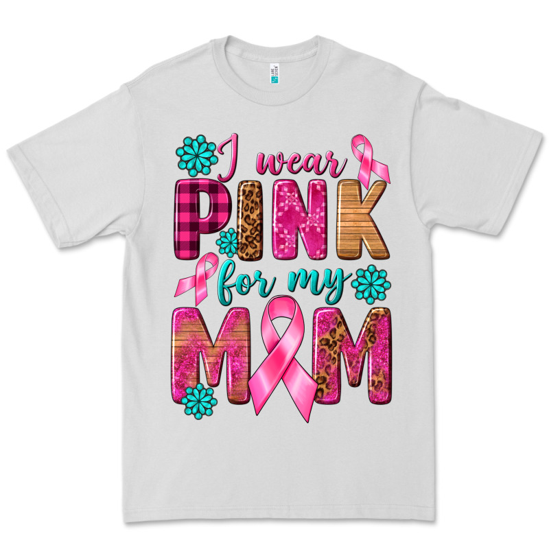 I Wear Pink For My Mom With Butterfly Premium Tee by texasbilliewilder | Teevron