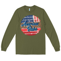 Army Green leopard merica Long Sleeve Tee - MaliasSmallBusiness