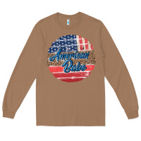 Toasted Coconut leopard merica Long Sleeve Tee - MaliasSmallBusiness