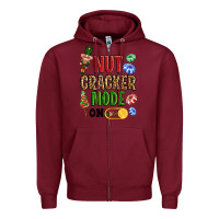 Burgundy Nutcracker mode on Zipper Hoodie - NancyCooperArtShop