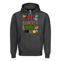 Charcoal Heather Nutcracker mode on Zipper Hoodie - NancyCooperArtShop
