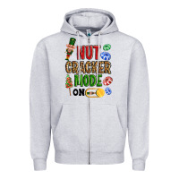 Heather Grey Nutcracker mode on Zipper Hoodie - NancyCooperArtShop