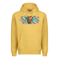 Antique Gold cow floral Premium Hoodie - JahusDesignShop