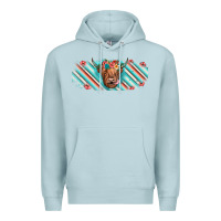 Blue Mist cow floral Premium Hoodie - JahusDesignShop
