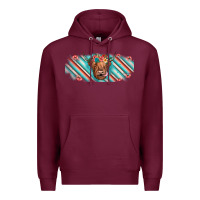 Burgundy cow floral Premium Hoodie - JahusDesignShop